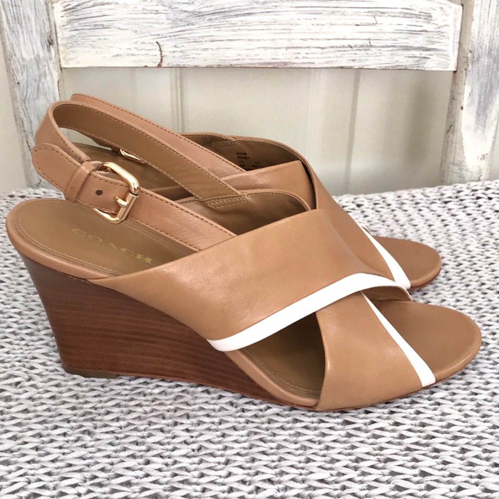 Coach Randy Leather Wedge Sandal - Picture 5 of 16